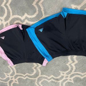 Two pairs of girls Adidas athletic shorts, Size L (14)